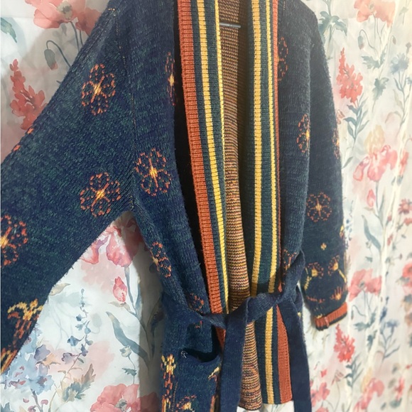 Sabora Navy and Orange Patterned Cardigan - Picture 3 of 10